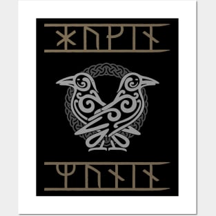 Odin's Ravens Huginn & Muninn | Norse Mythology Posters and Art